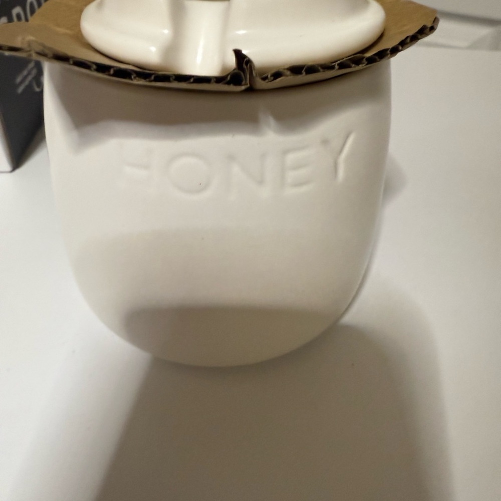 White Honey Jar